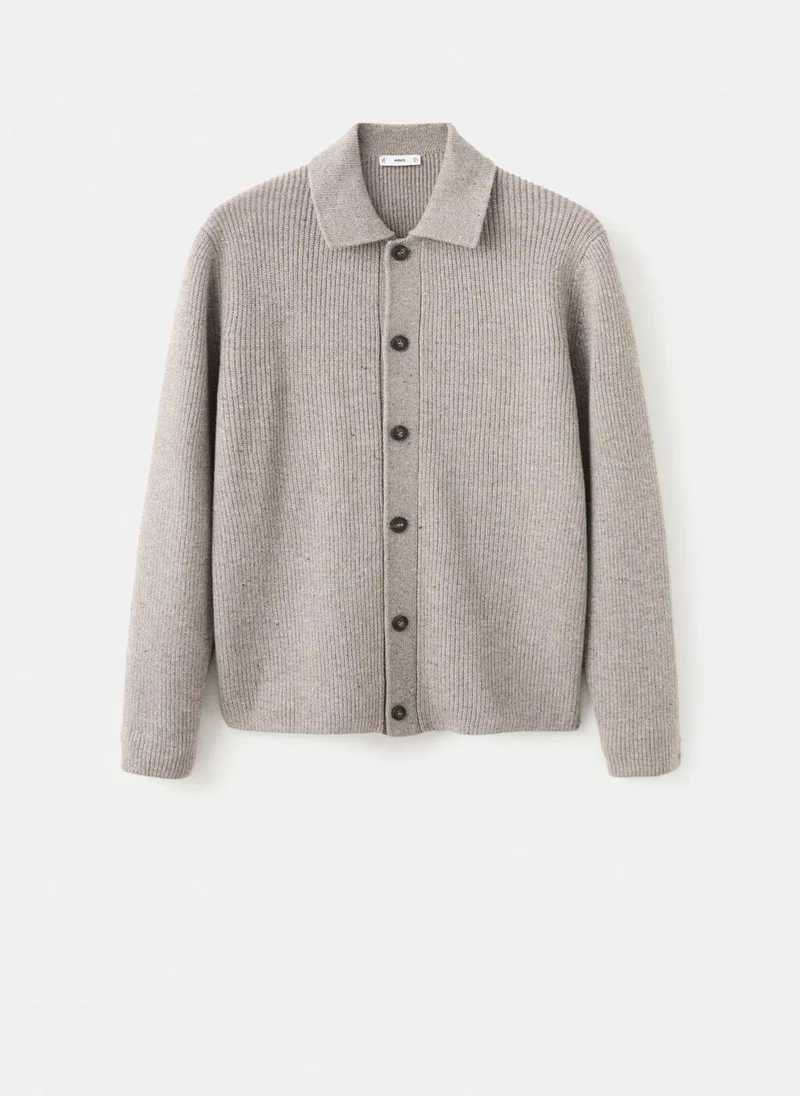 Mango Man  Ribbed knit cardigan for Men | Best Price UAE